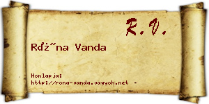 Róna Vanda névjegykártya